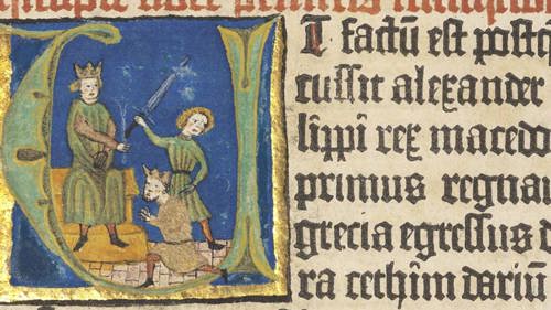 An extract from a medieval manuscript 